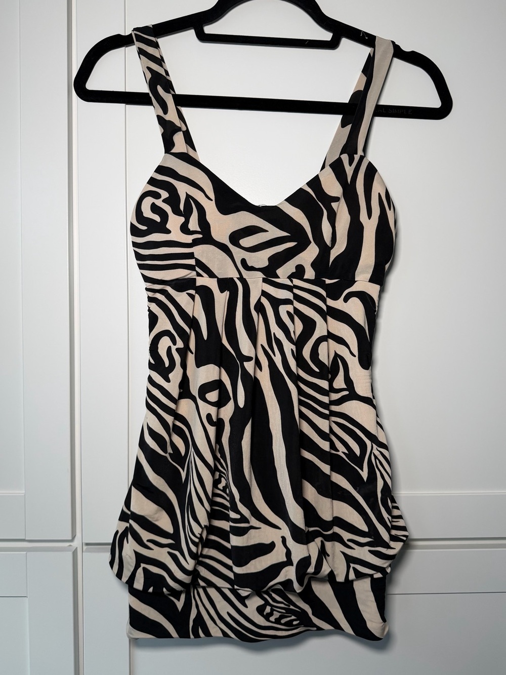 Vintage Y2K Zebra Print Bubble Tank Top Flowy Baddie Small Medium Women’s